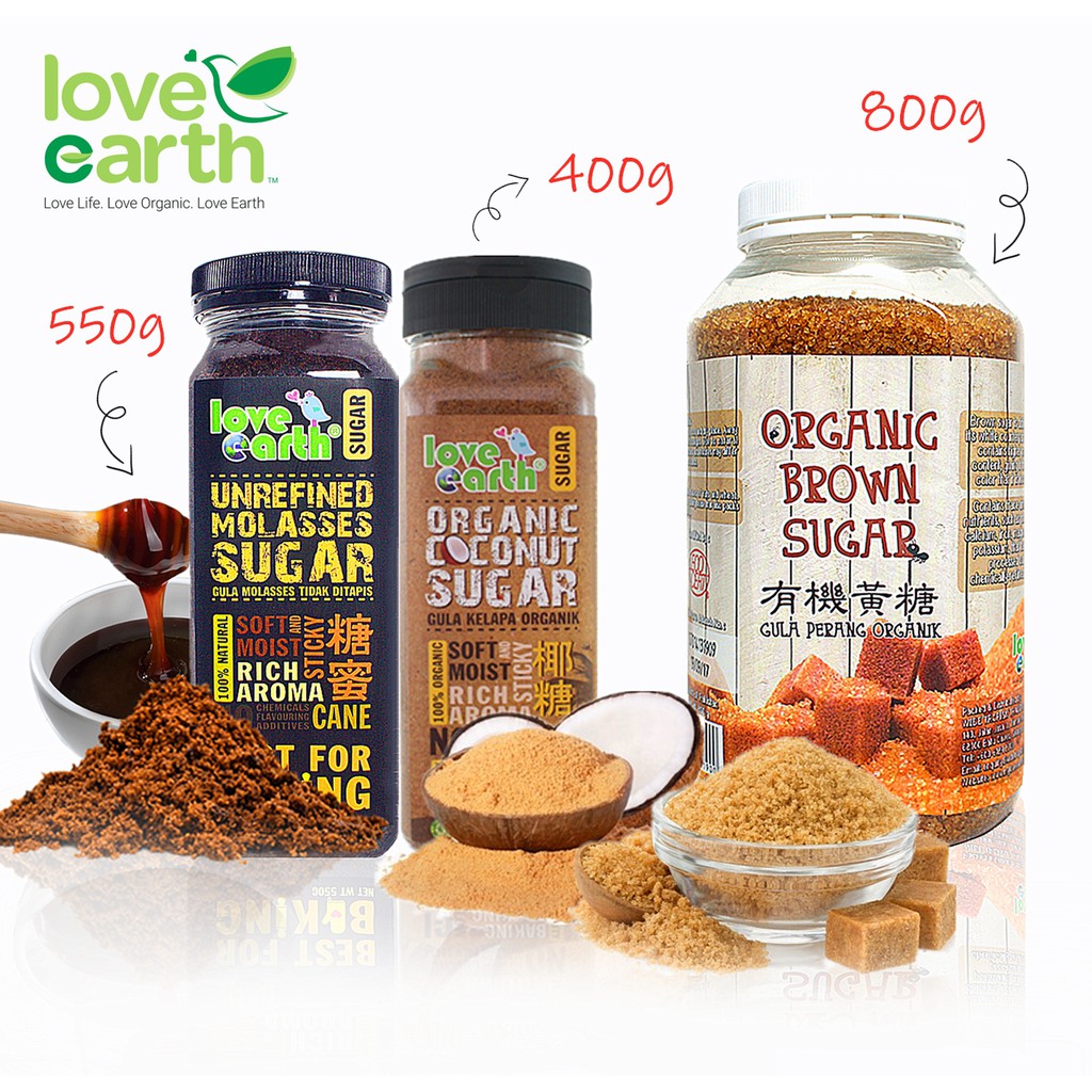 Love Earth Organic Sugar x 400g 800g Shopee Malaysia
