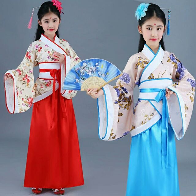 Kids Cheongsam Traditional Costumes Performance Dress Chinese New