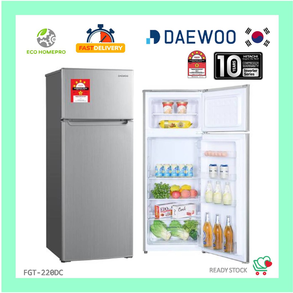 DAEWOO 2 DOOR FRIDGE FGT-220DC | Shopee Malaysia