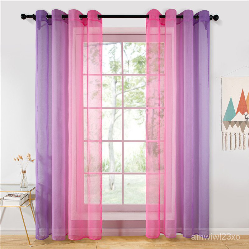 orange and purple curtains