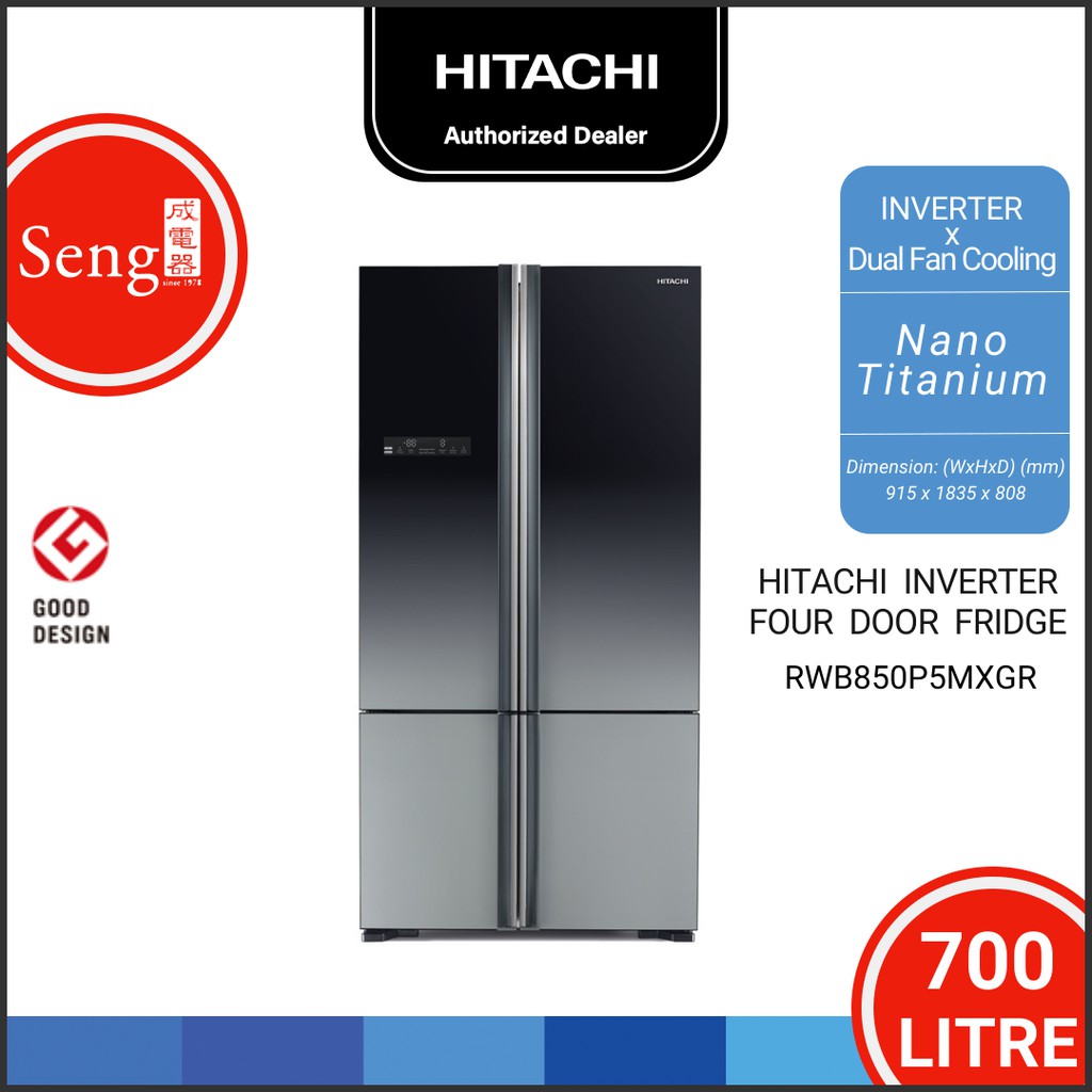 Hitachi 700L 4Door Inverter Refrigerator with Dual Fan Cooling R