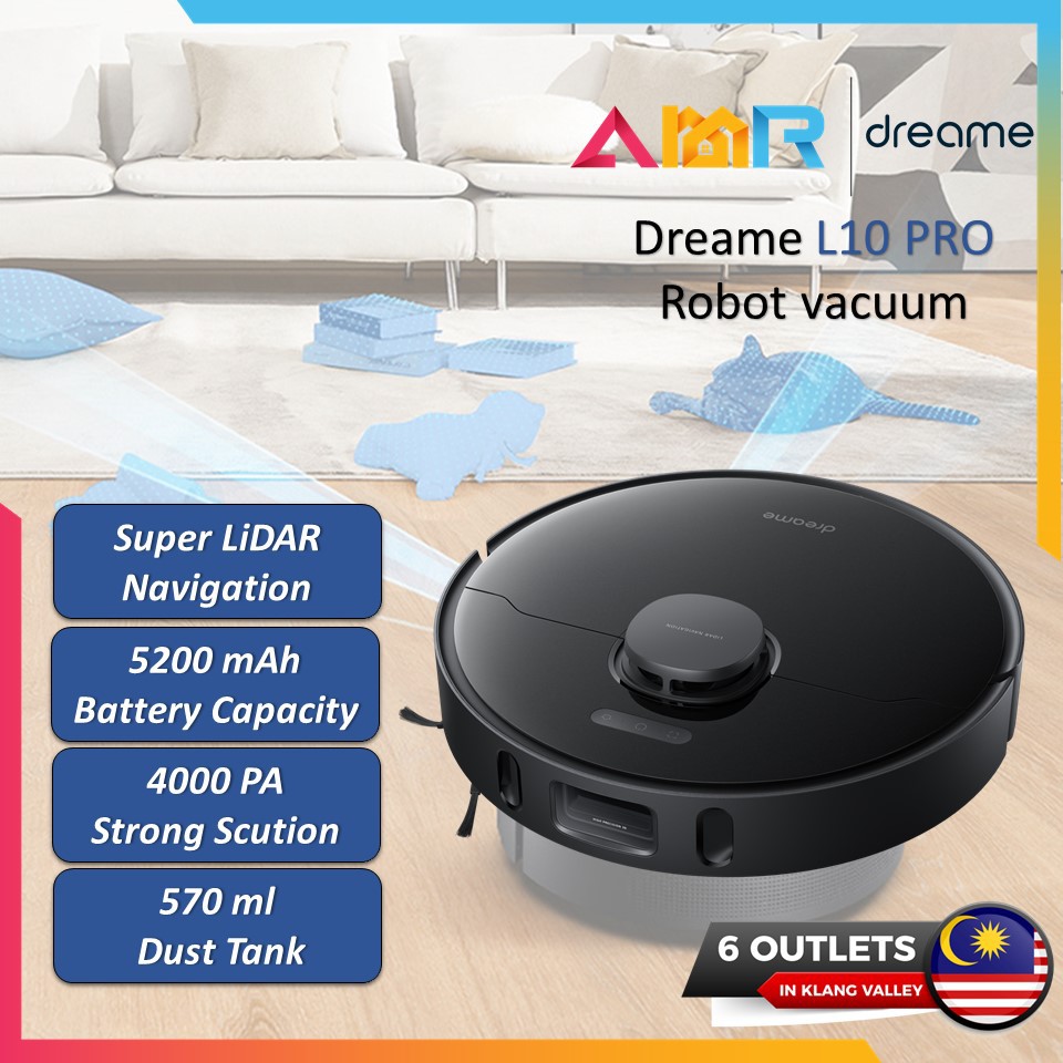 Dreame Bot L10 Pro robot vacuum cleaner 4000Pa suction 150minutes