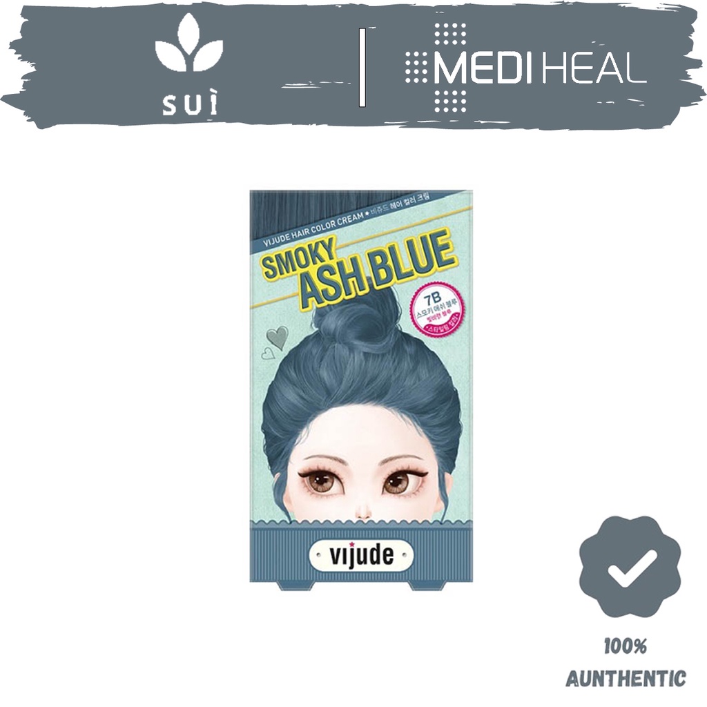 Mediheal Vijude Hair Color Cream (7b Smoky Ash Blue) Shopee Malaysia