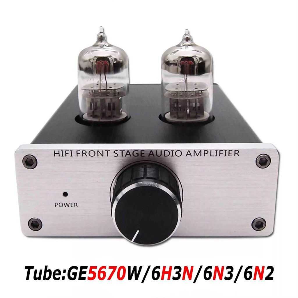 Mini Preamp Tube Amplifier Buffer HIFI Audio Preamplifier Treble Bass Adjustment 6N2/6N3/6H2N