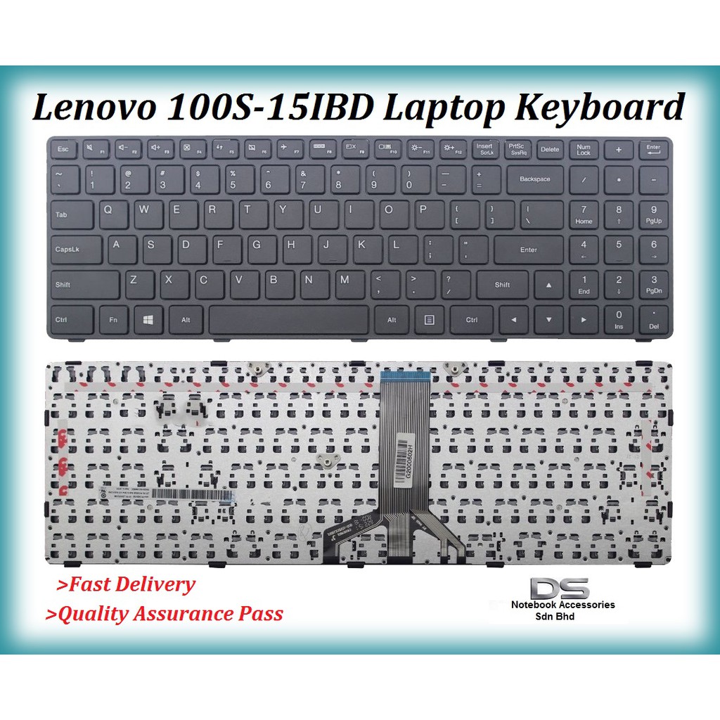 Lenovo Ideapad 100 15 B50 50 6385h Us 300 15 Replacement Keyboard Lenovo 100s 15ibd Laptop Keyboard Shopee Malaysia