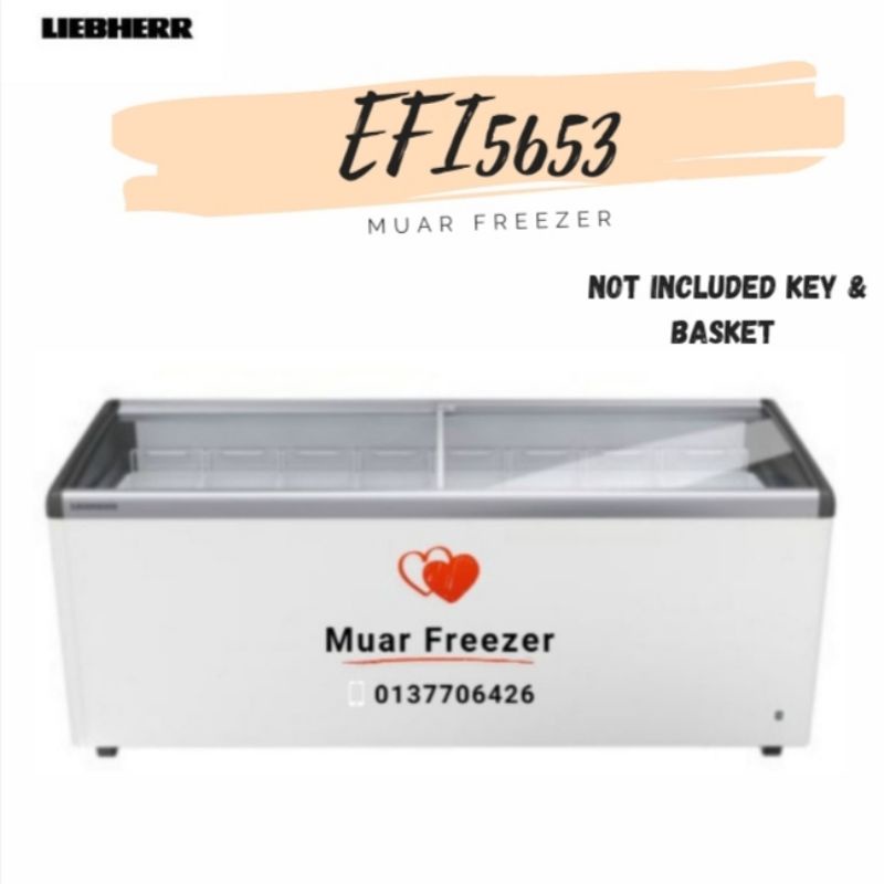 (MUAR FREEZER) LIEBHERR Curve Glass Sliding Door Freezer (WITH LED) EFI 5653