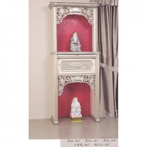 Ready Fixed Gold 3 Feet Feng Shui Chinese Altar Prayers Cabinet