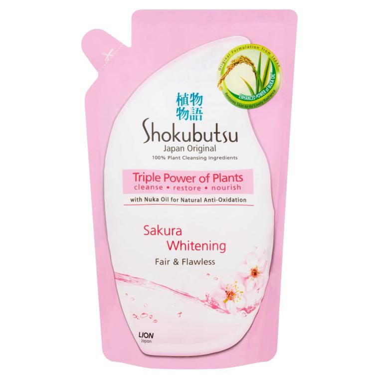 Shokubutsu Sakura Whitening Body Wash Refill 550ml