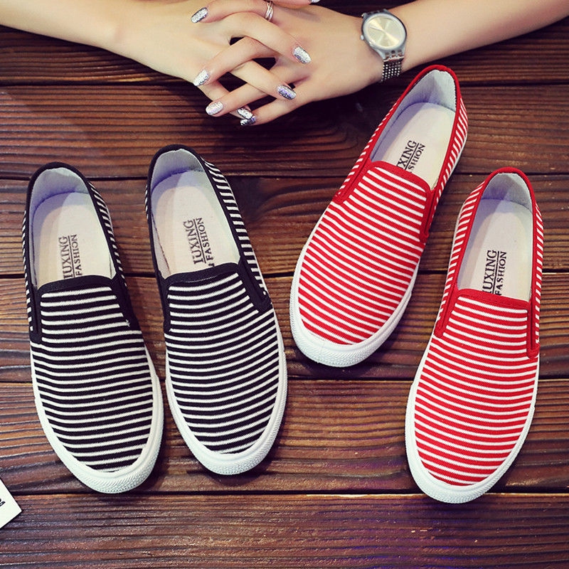 canvas flat loafers