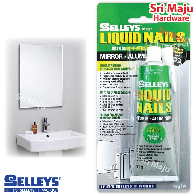 MAJU Selleys Liquid Nail Mirror & Aluminum 75g High Strength Mosaic