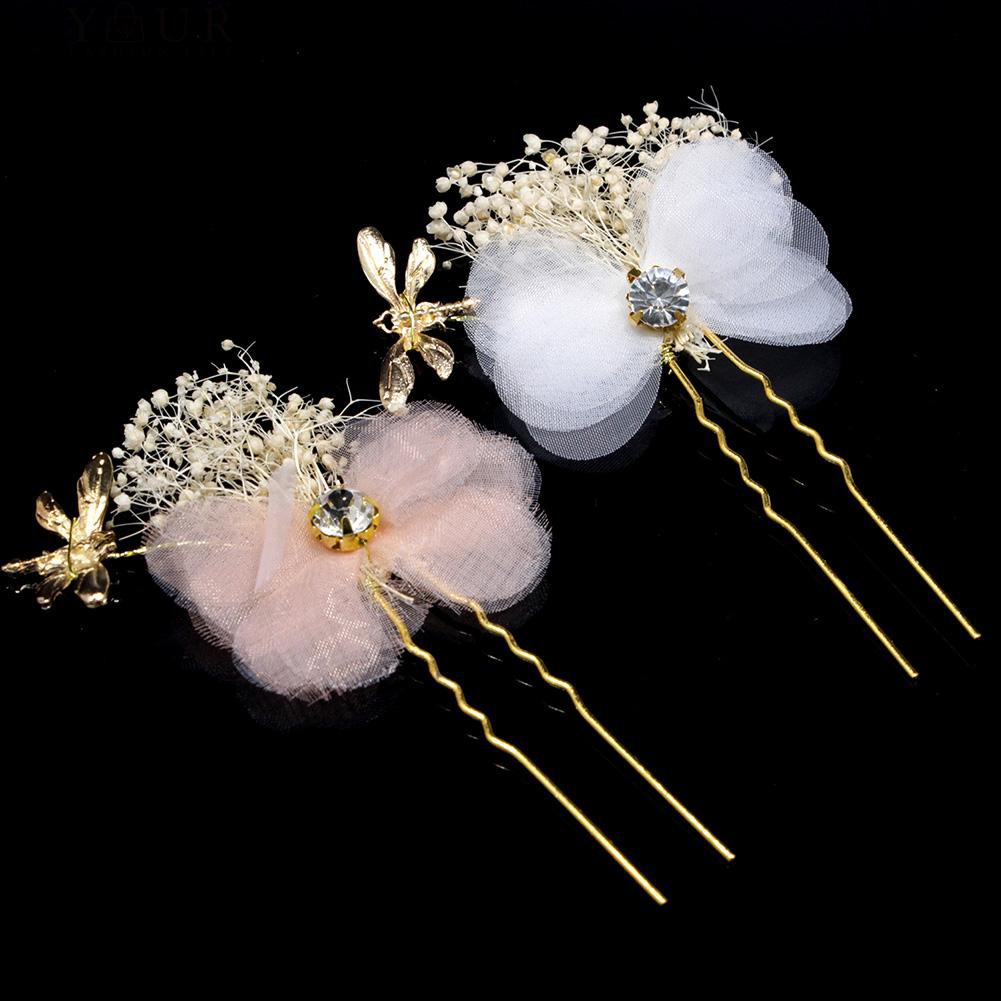 Your Hairclipswomen Shiny Rhinestone Dragonfly Hairpin Hair Clip