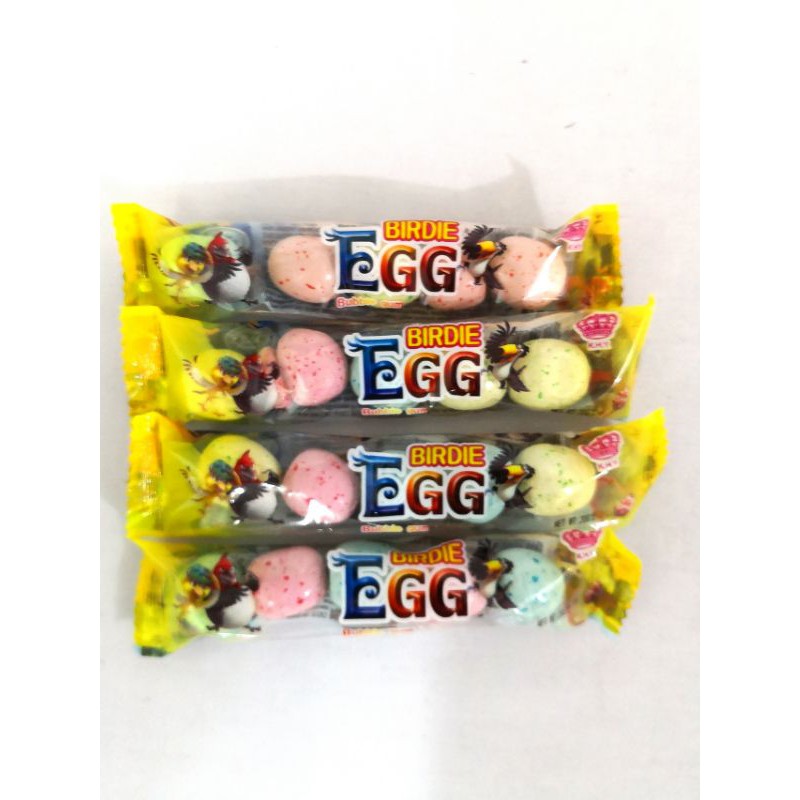 4pkt Birdie Egg Bubble Gum Childhood Snacks Chewing Gum Makanan Ringan