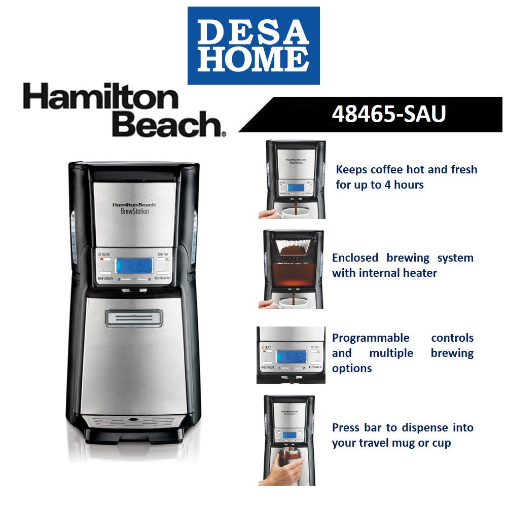 Hamilton Beach 48465-SAU 12 Cup Brewstation Dispensing Coffeemaker Summit 48465SAU