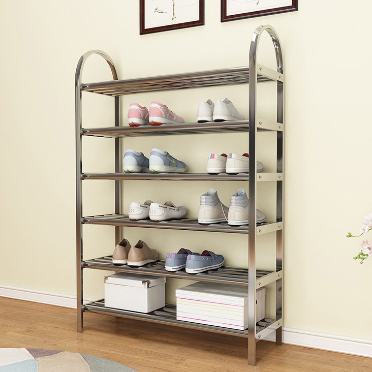 Kk Shoe Storage Organizer Stainless Steel Shoe Rack Portable Home Outdoor Furniture Shopee Malaysia