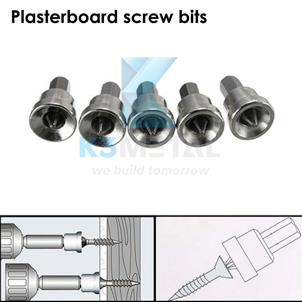 Plasterboard Screw Bits PH 2 (Boral) 5pcs Shopee Malaysia