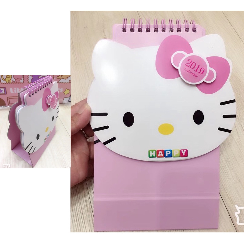 Cute Pink Hello Kitty 2019 Desk Calendar Shopee Malaysia