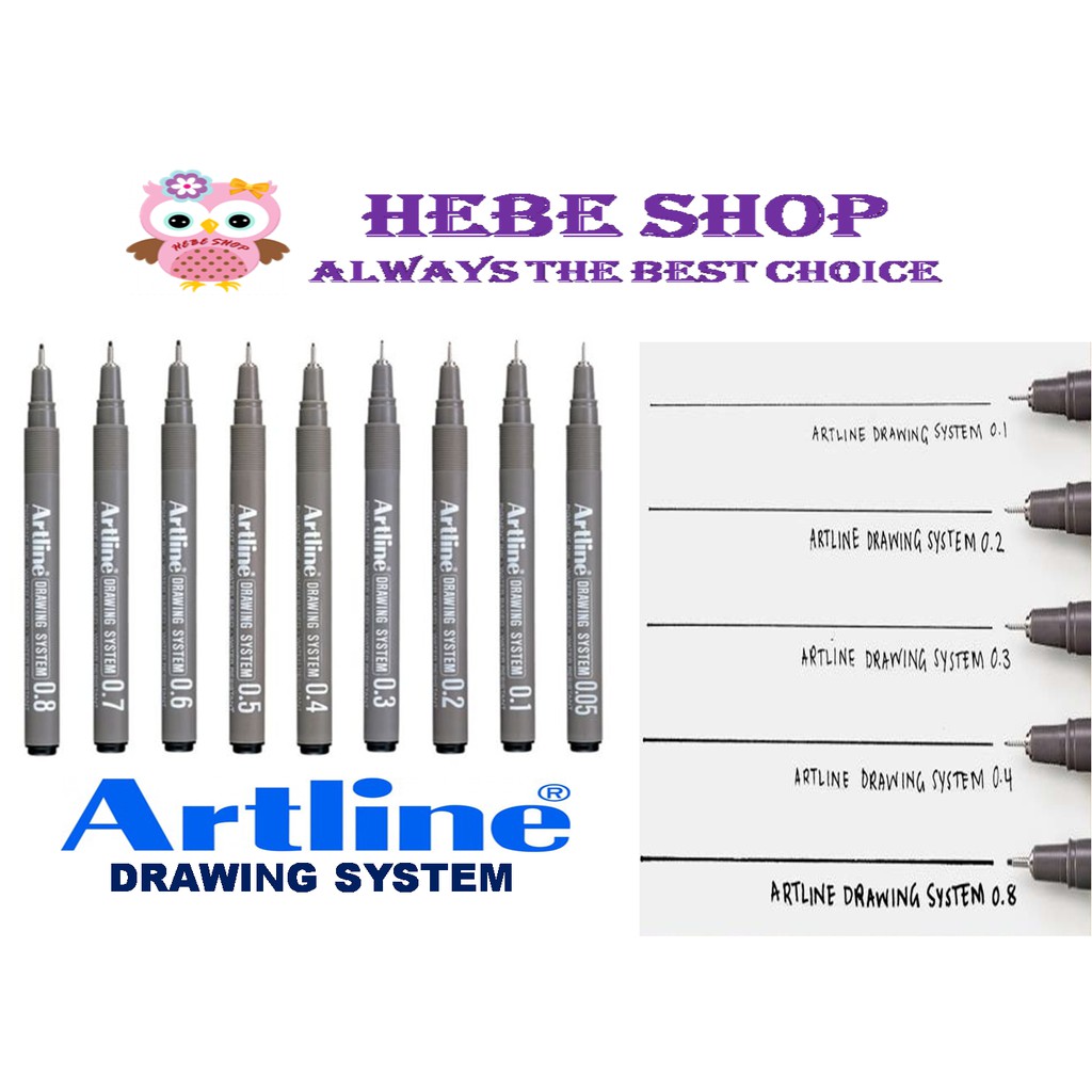 Artline Drawing System Pen All Size 100 Original Shopee Malaysia