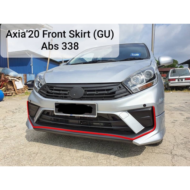 Perodua Axia 2020 2021 facelift gear up GU Bodykit body kit front side rear skirt lip Shopee