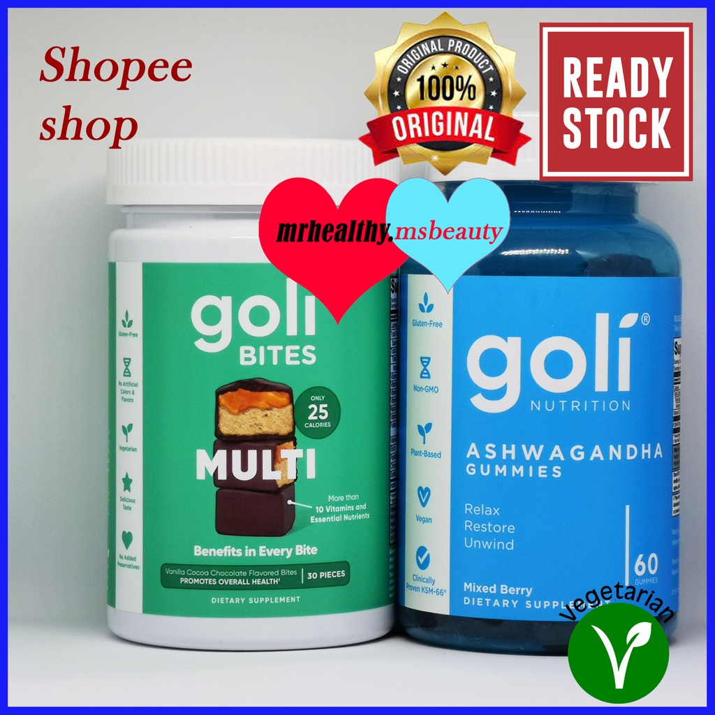 [Bundle] Goli Ashwagandha Gummy + Goli Bites Multi Vitamin - For Family ...