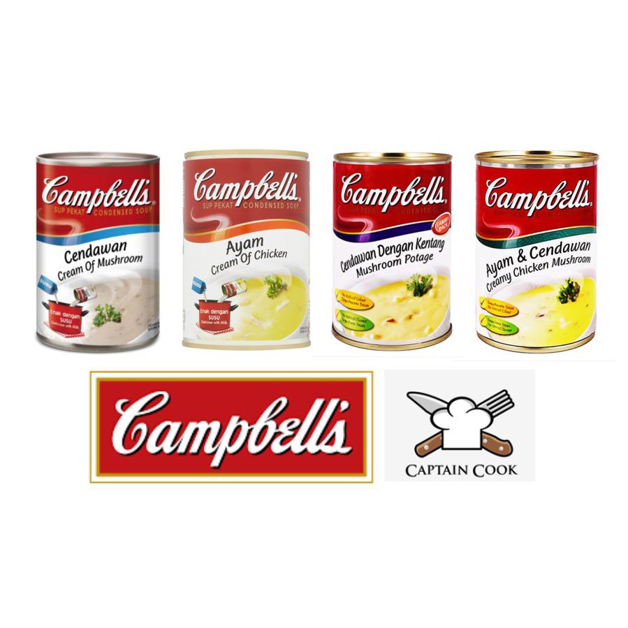 Campbell Cream Soup Assorted 300gm Mushroom Chicken Mushroom Potage Chicken Potage