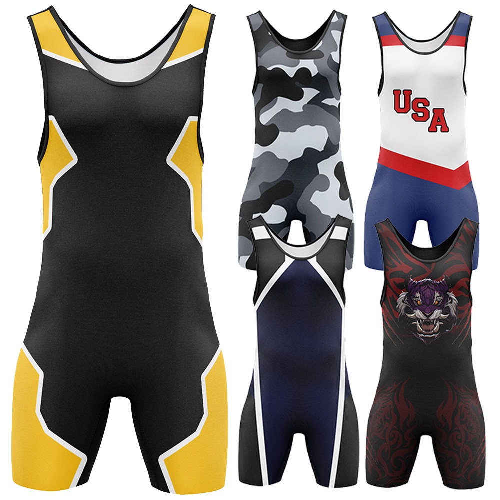 CSMARTE, Body Da Uomo Con Bretelle, Da Wrestling O Come Costume Da Bagno, Blu, M