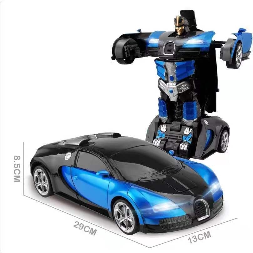 🎁KL STORE✨  Remote Control 2 in 1 Sports Transformation Car Robot Models Deformation