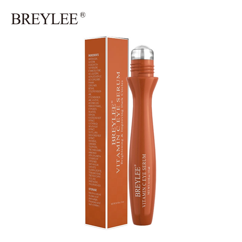 BREYLEE Eye Serum Vitamin C Eye Roller Massage Remove Dark Spots