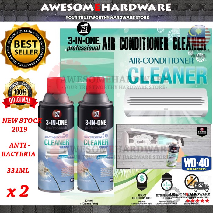 (2 UNIT) 3INONE DIY AIR CONDITIONER CLEANER AIR COND CLEANER (WD40