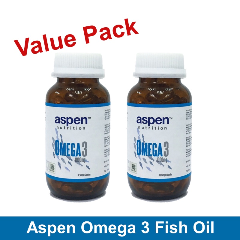 Aspen Omega 3 Fish Oil 1000MG (62's x 2) Twin Pack Shopee Malaysia