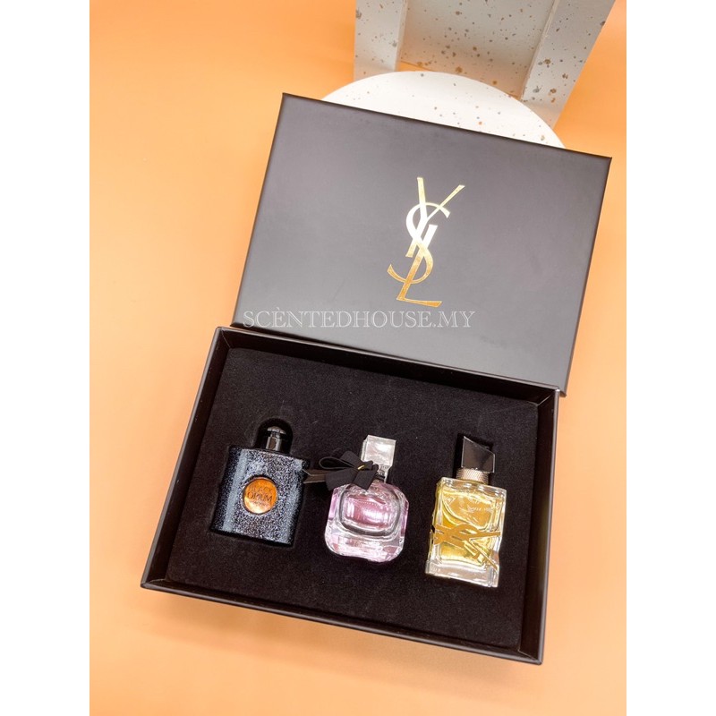 YSL 3 in 1 miniature perfume gift box set original parfum 3x7.5ml ...