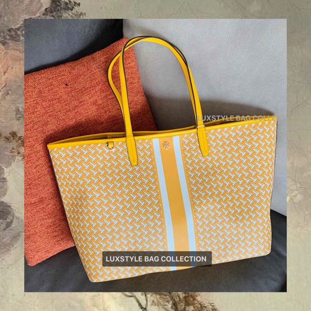 ? Authentic Original Tory Burch Gemini Link Tote Bag Yellow | Shopee  Malaysia