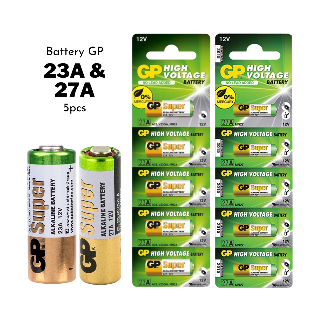GP 23A & 27A 12V Ultra Super Alkaline Battery / Bateri 12V Ultra Super .