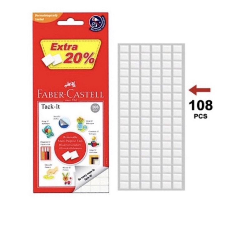 Faber Castell Tack It White Pcs Perpack Shopee Malaysia