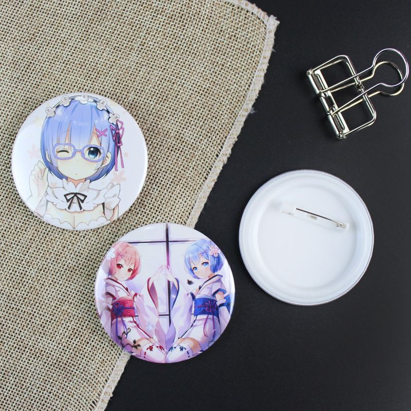 Ready Stock Rezero Badges 异世界徽章anime Badges Character Badge Bag Accessories Pencil Case Accessories Rem Ram Amelia Shopee Malaysia
