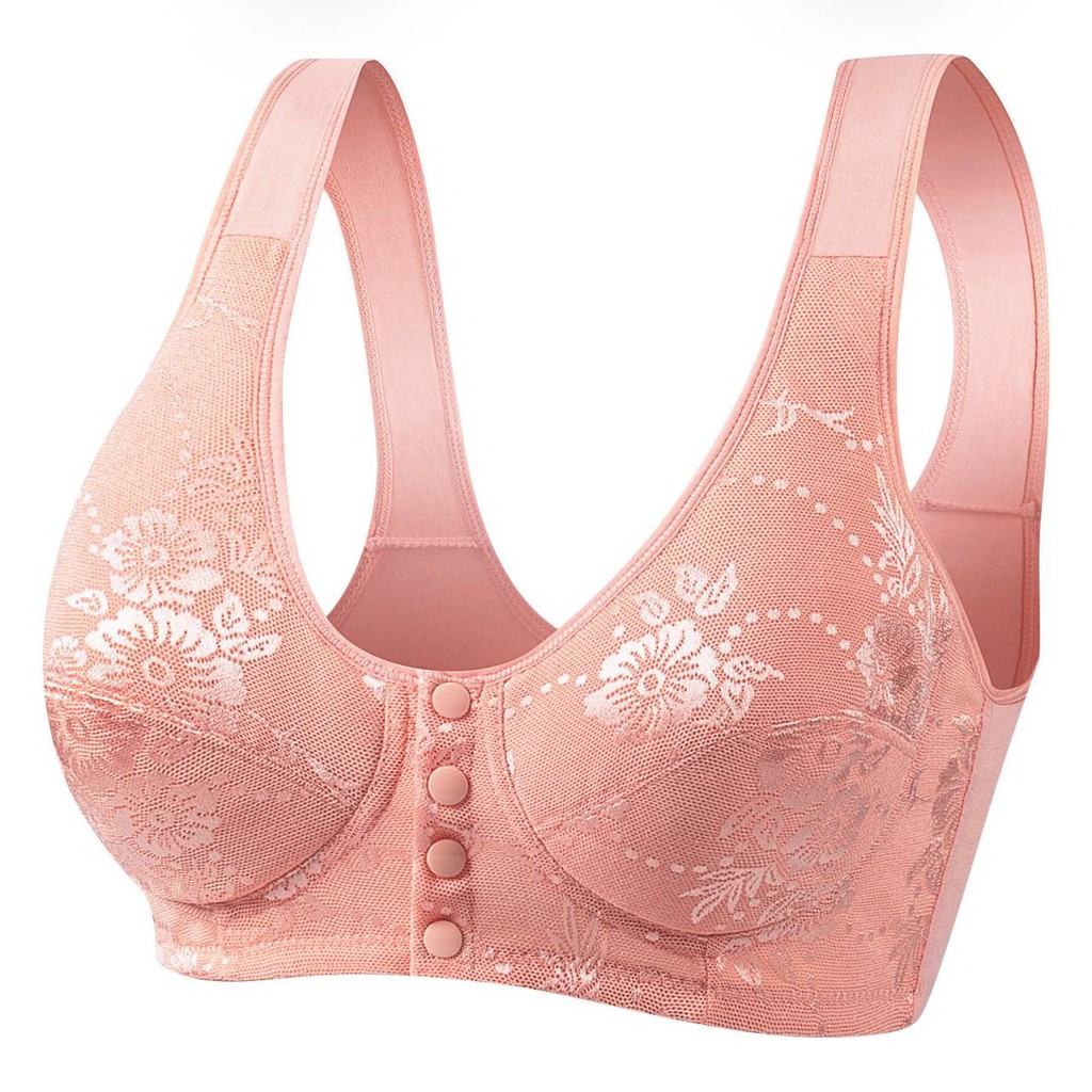 Middle Aged Elderly Front Buckle Bra Sleep Comfortable Breathable 