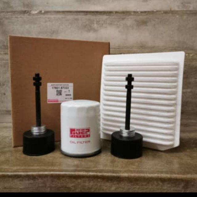 Foc oil filter 1pc & cabin filter 1pc @ stopper/stoper 