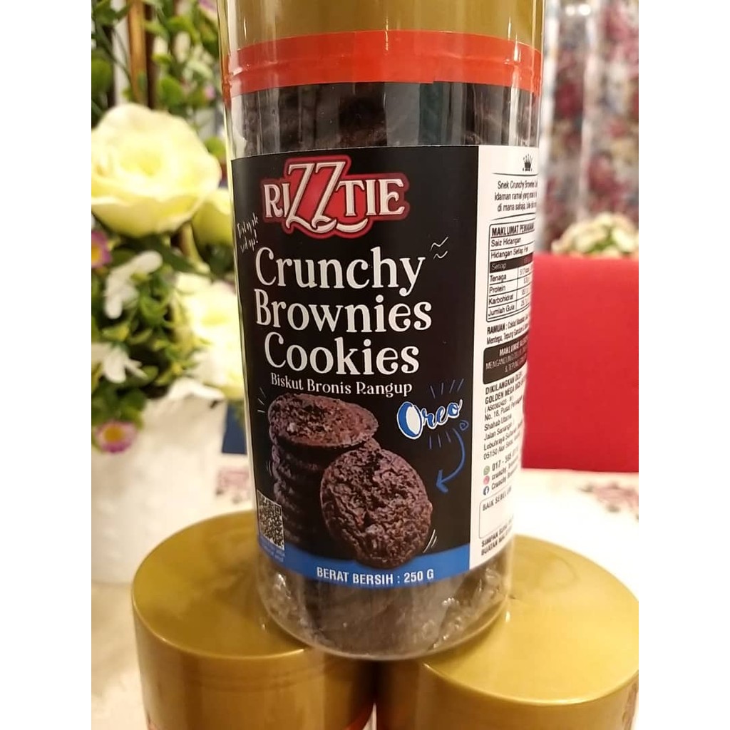 Biskut rangup "brownie cookie crunchy" berperisa oreo