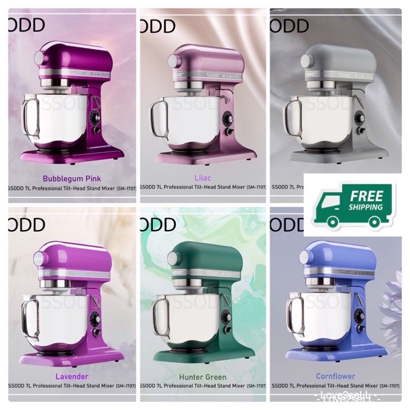 SSODD Stand Mixer 7L SM1707 {Free Shipping} P2 Professional Tilt-Head Mesin Pengadun