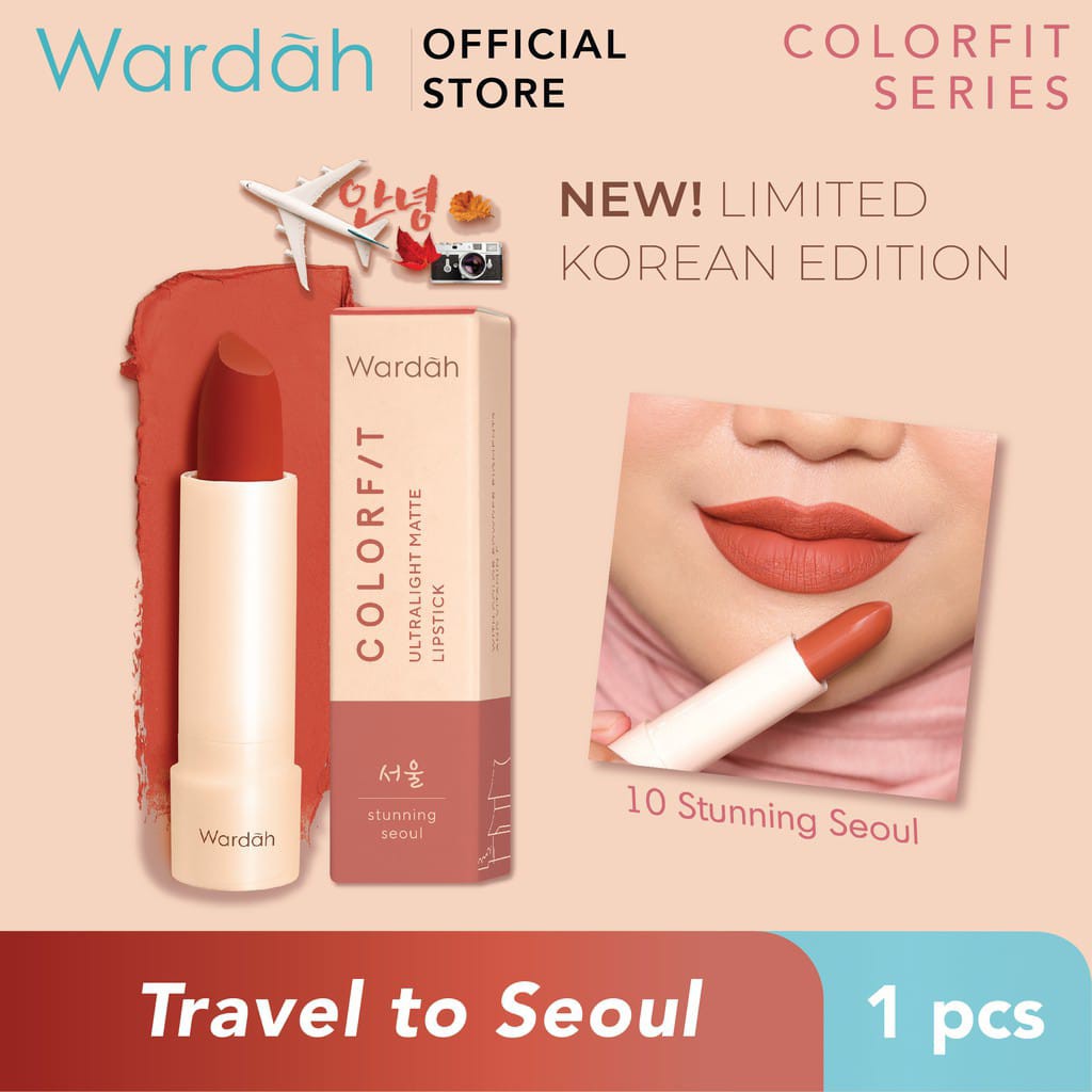 WARDAH Colorfit Ultralight Matte Lipstick Korean Edition ~ 100%Original