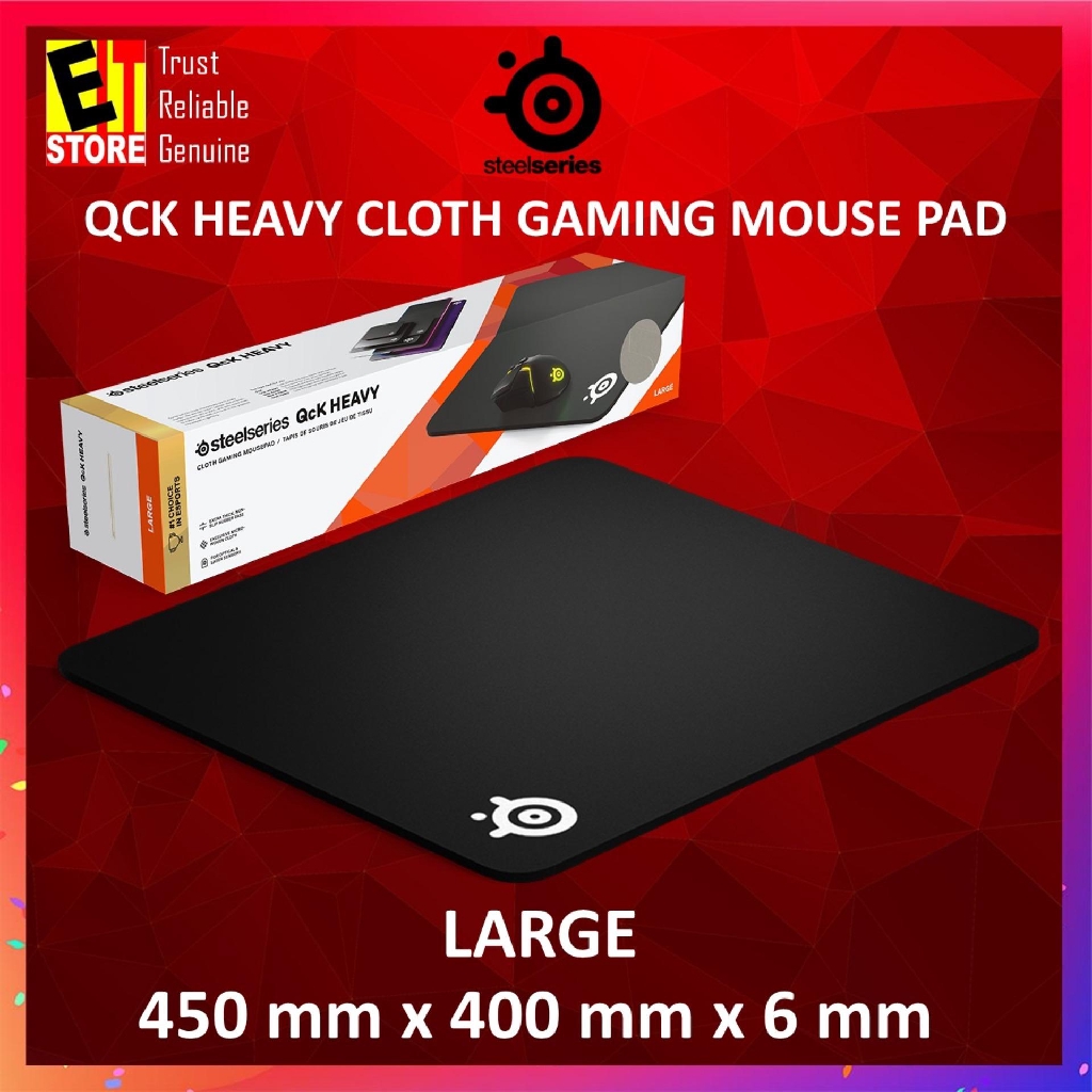 Steelseries Qck Heavy Large Gaming Mouse Pad Black Cloth 450mm X 400mm X 6mm Laptop Desktop Accessories Gaming Mouse Pads Wrist Rests