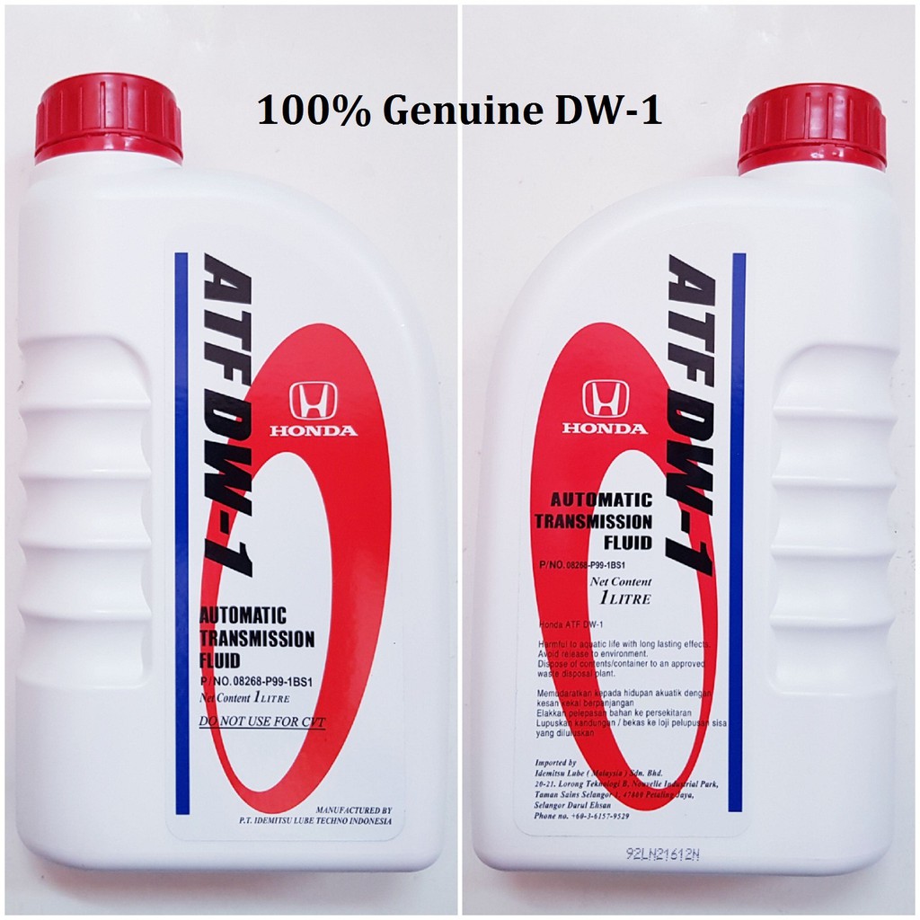 Original Honda ATF DW-1 (1 Litre) Automatic Transmission Fluid Auto ...