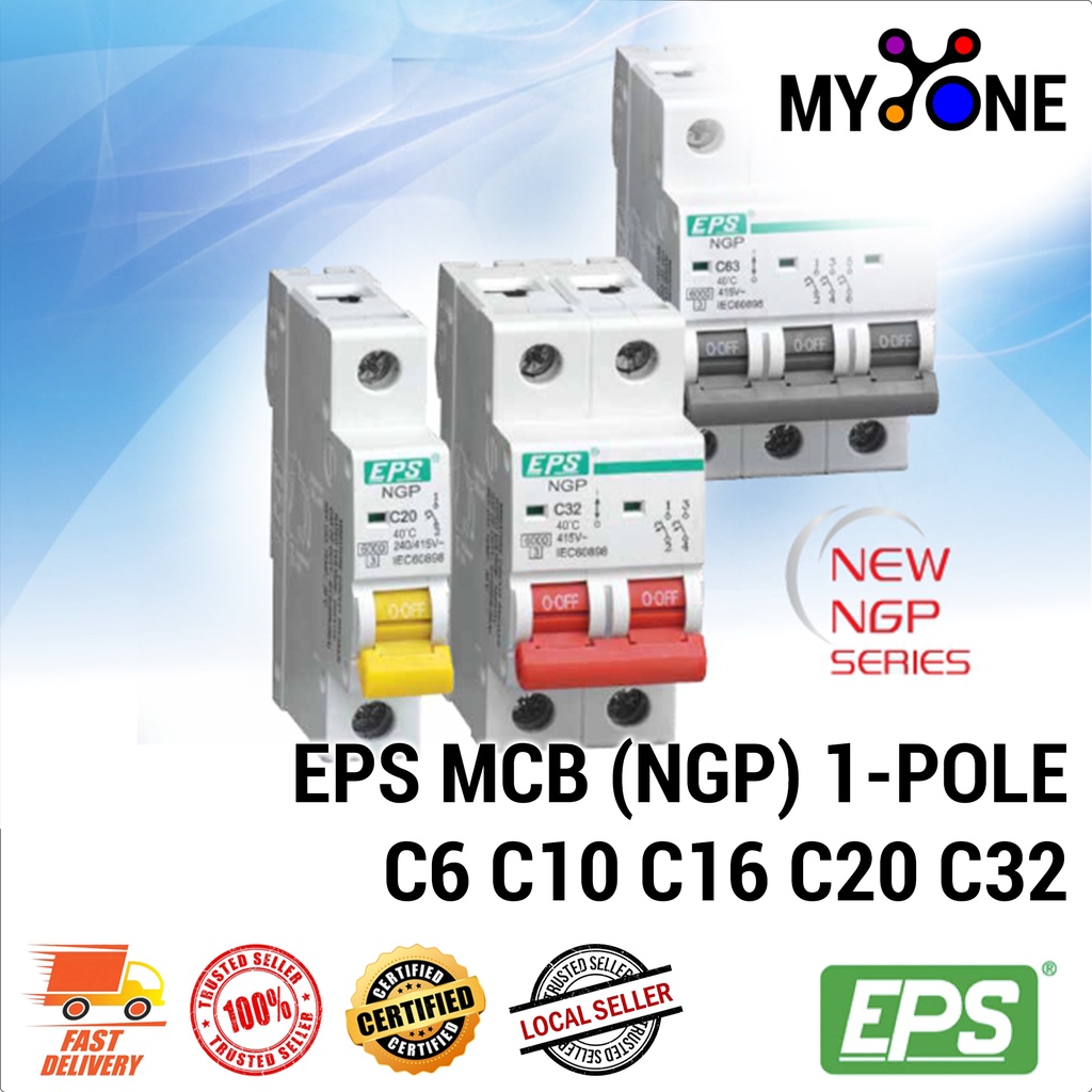 EPS MCB (NGP) 1P C6 C10 C16 C20 C32 | Shopee Malaysia