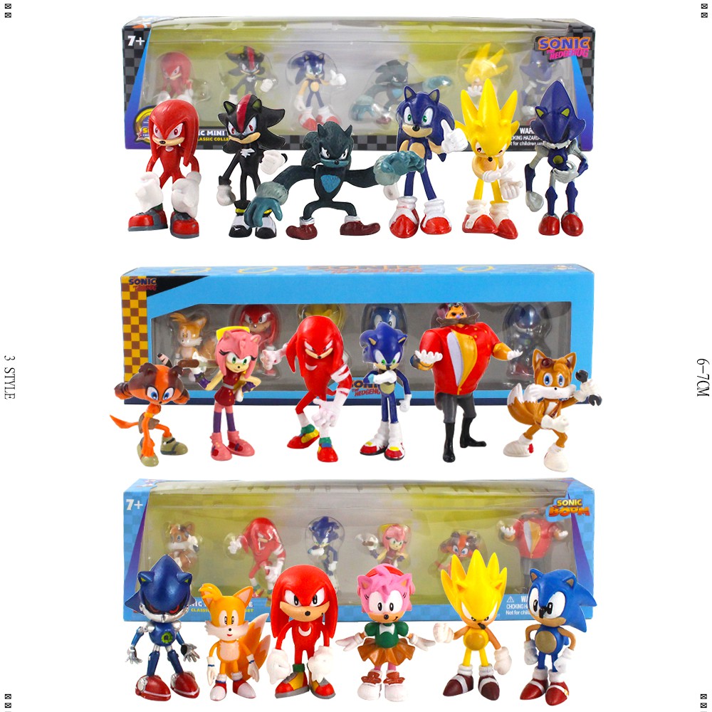 6 7cm 6pcs Set Sonic Boom Rare Dr Eggman Shadow Tails Characters Pvc Sonic Action Figures Model Toy Gifts For Children Shopee Malaysia - shadow mushroom toy roblox