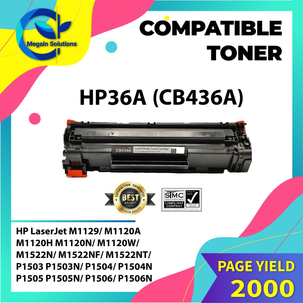 Hp 36a Cb436a Crg313 Compatible Laser Toner Cartridge For Hp Laserjet M1120 Hp Laserjet P1505 P1505n Printer Shopee Malaysia