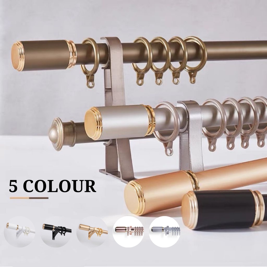 RAILING CURTAIN Royal Rod Langsir/Kayu Langsir Aluminium Alloy Single