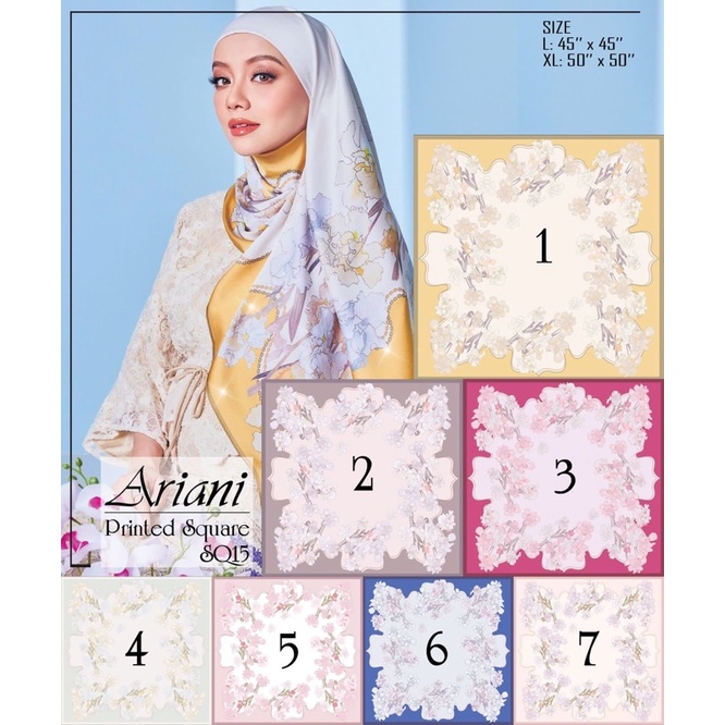 [New Arrival] Ariani Tudung Bawal Square Inspired SQ15 With Diamond ...