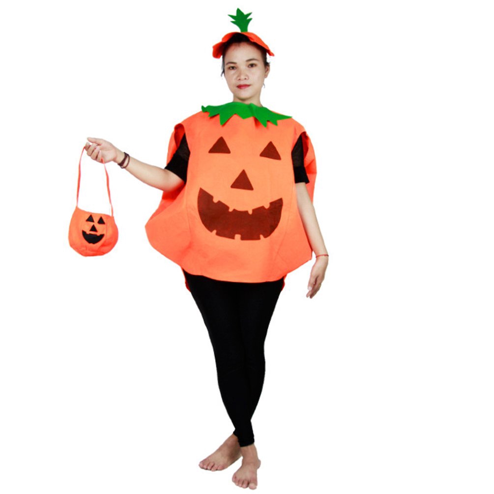 Omb Halloween Children S Pumpkin Costume Set Masquerade Performance Clothes Shopee Malaysia