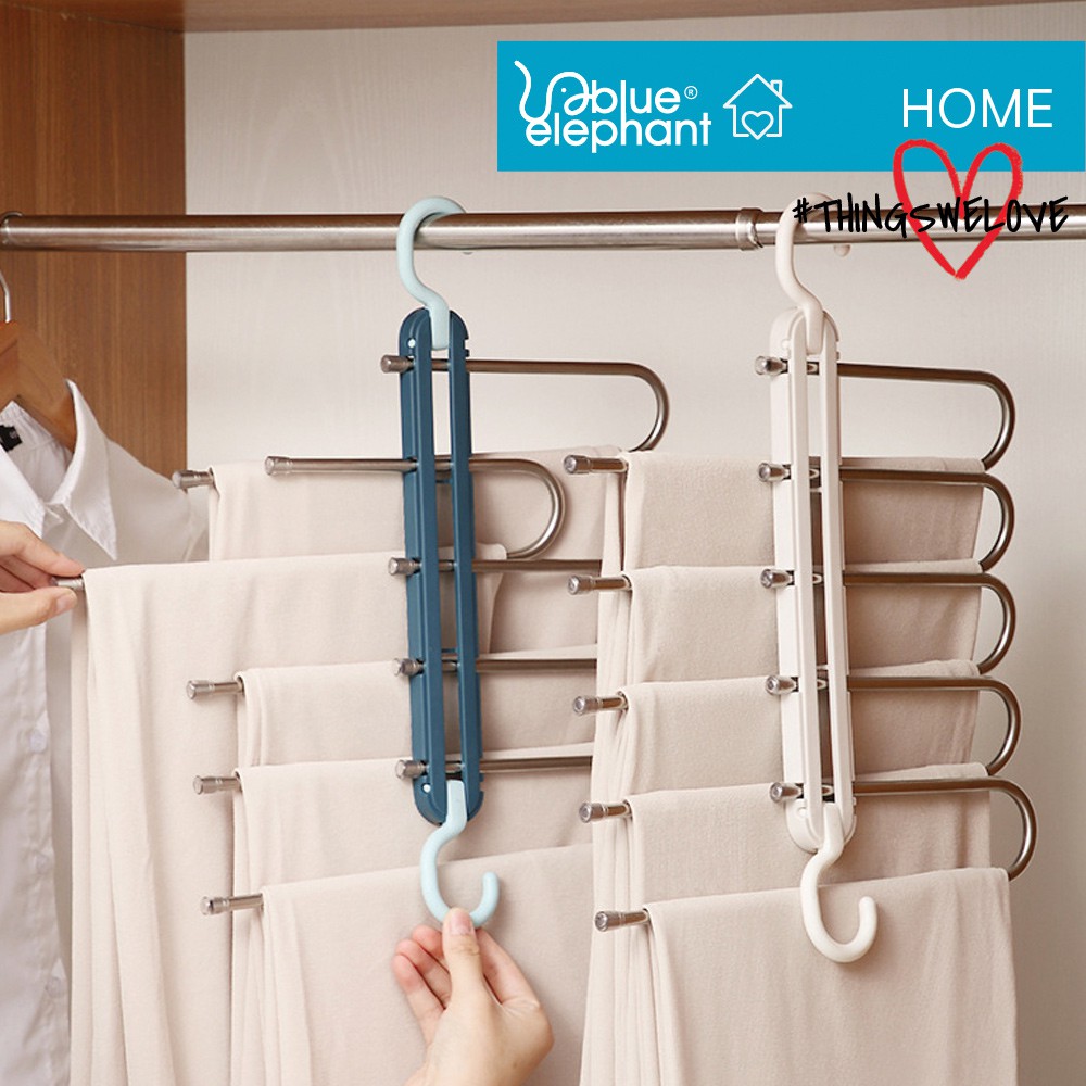 Pants Steel Hanger Space Saving Closet Hijab Tudung Hangers Multipurpose Pants Rack Wardrobe Organizer 裤架衣架