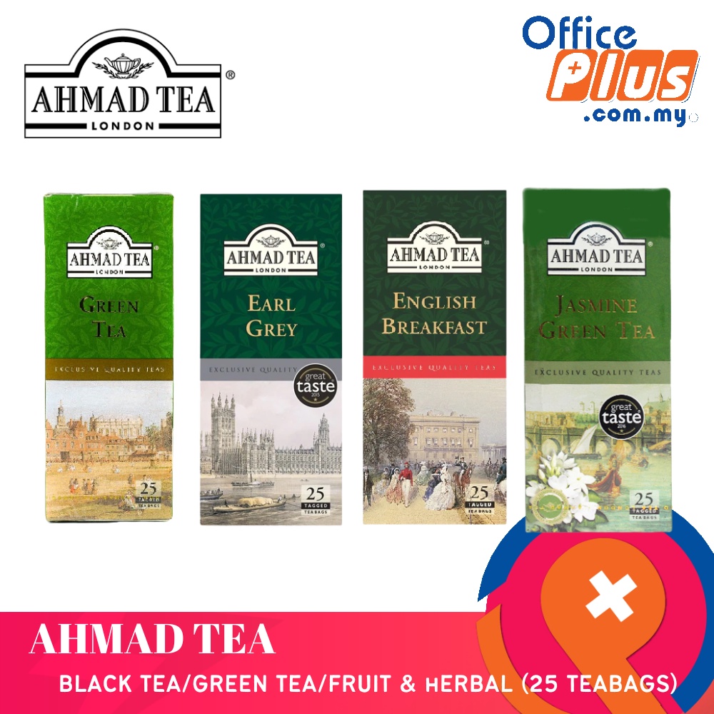 Ahmad Tea Black Tea / Green Tea / Fruit & Herbal (25 TeaBags) | Shopee ...