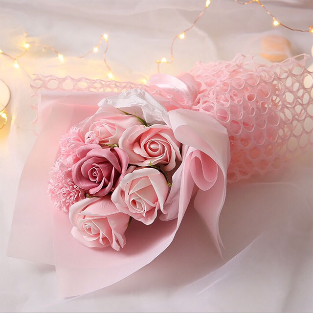 Free Shipping Rose Soap Flower Bouquet Birthday Valentines Mothers Gift Present Shopee Malaysia